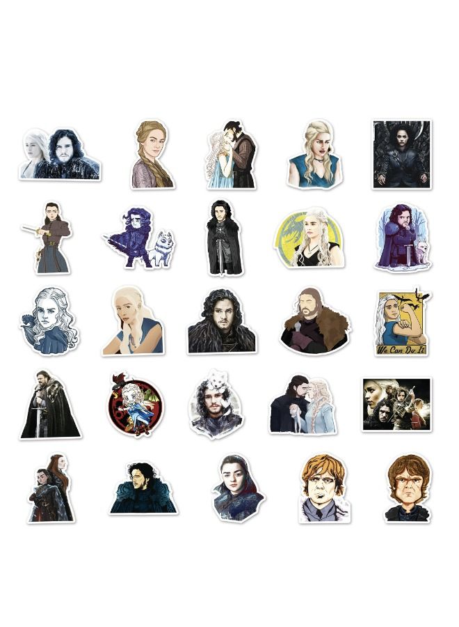 50-Piece Game Of Thrones American TV Series Doodles Sticker Set - Image 3