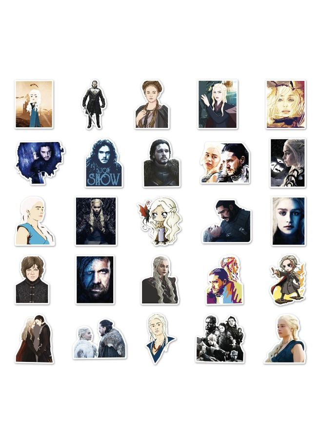 50-Piece Game Of Thrones American TV Series Doodles Sticker Set - Image 4