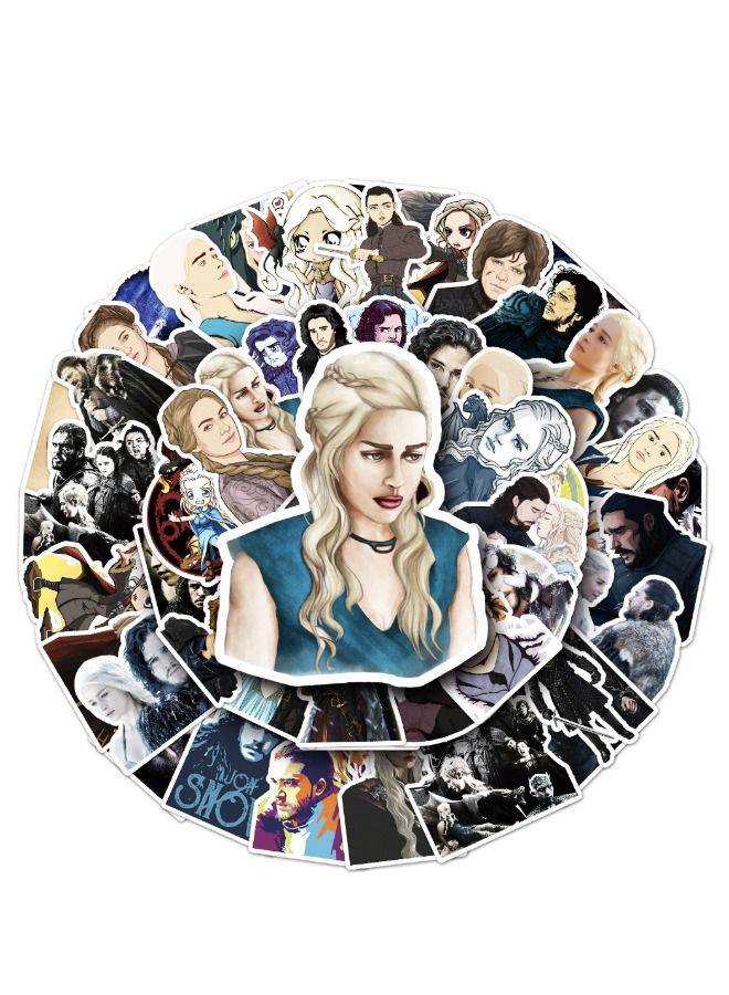 50-Piece Game Of Thrones American TV Series Doodles Sticker Set - Image 1