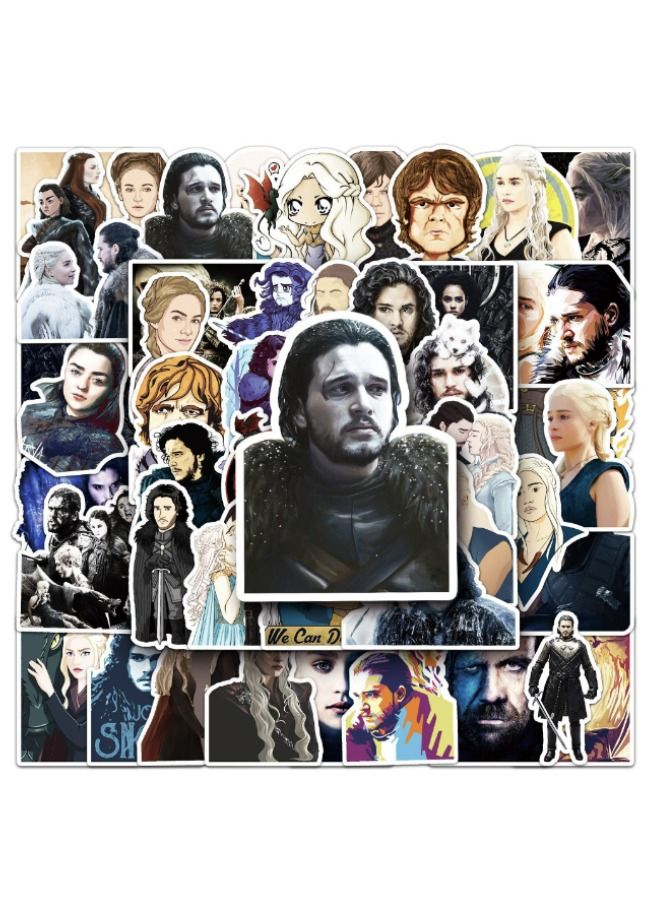 50-Piece Game Of Thrones American TV Series Doodles Sticker Set - Image 2