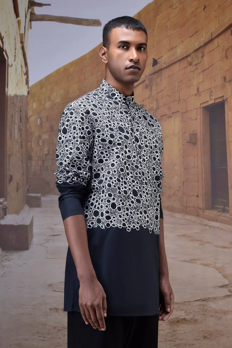 Genes Lecoanet Hemant Structured Art Print Kurta