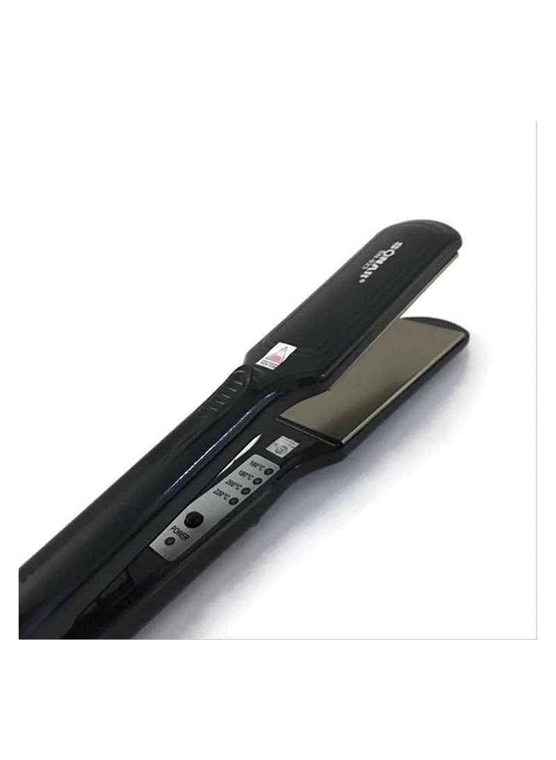 Sonar 80W Hair Straightener SN-823, 80W Power Indicator Light with Fast Heating for All Hair Types Temperature Control 120-200 Super Straight Styles, Never Stick to Hair