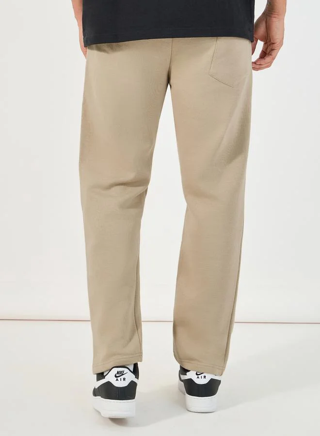 Styli Essential Print Relaxed Fit Open Hem Joggers