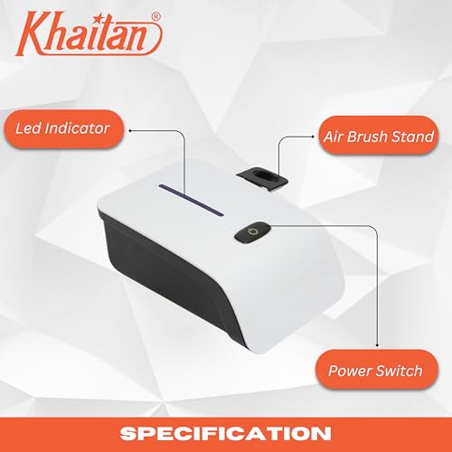 Khaitan Mini Airbrush Kit With Compressor Dual Action Airbrush (Pen Gun) for Cake Decoration,Make Up,Nails Design,Tattoo,Model Painting Airbrush - Image 3