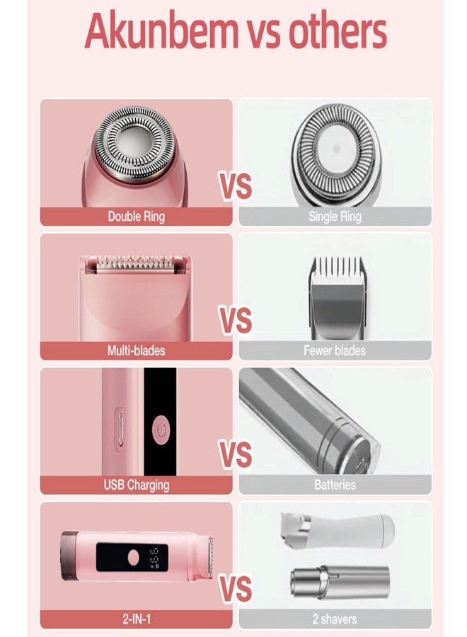 Women's dual head electric shaver   pink - Image 2