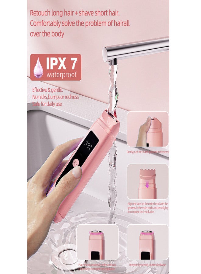 Women's dual head electric shaver   pink - Image 3