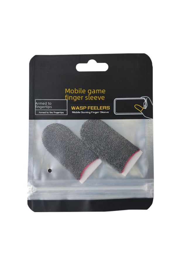 Neutral Game Finger Sleeve E-sports Chicken Finger Non-slip Mobile Phone Touch Screen Game Ultra-thin Silver Fiber Finger Sleeve Manufacturers - Image 5