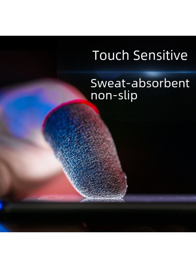 Neutral Game Finger Sleeve E-sports Chicken Finger Non-slip Mobile Phone Touch Screen Game Ultra-thin Silver Fiber Finger Sleeve Manufacturers - Image 4