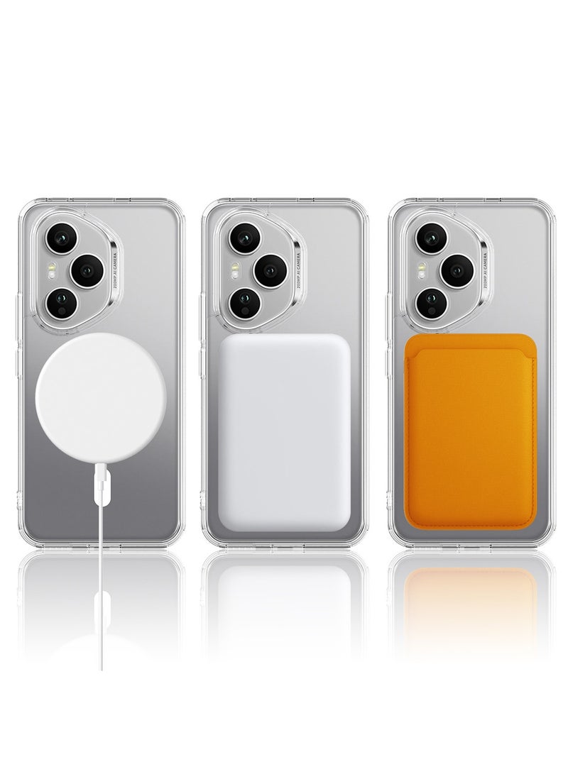 Techie Honor 400 5G Case with MagSafe – Slim, Anti-Yellowing Transparent Back Cover with Camera Lens Protection, Magnetic Holder Wireless Charging Compatible - Clear - Image 5