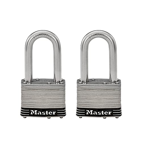 Master Lock 1SSTLF Stainless Steel Outdoor Padlock with Key 2 Pack KeyedAlike - Image 1