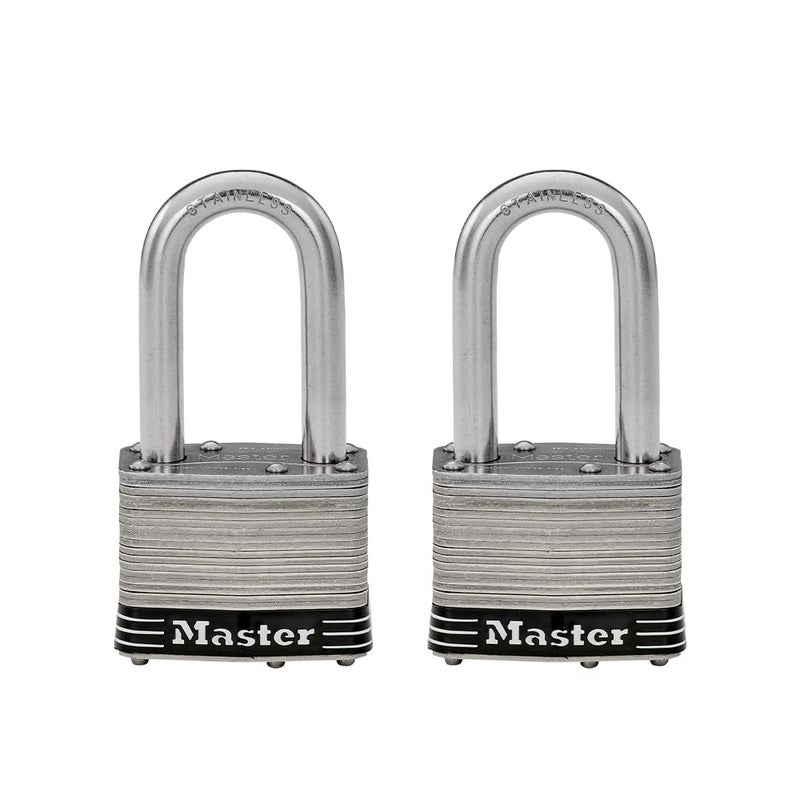 Master Lock 1SSTLF Stainless Steel Outdoor Padlock with Key 2 Pack KeyedAlike - Image 2