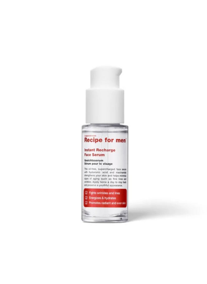 Recipe For Men - Recipe for Men Instant Recharge Face Serum 30ml - Image 1