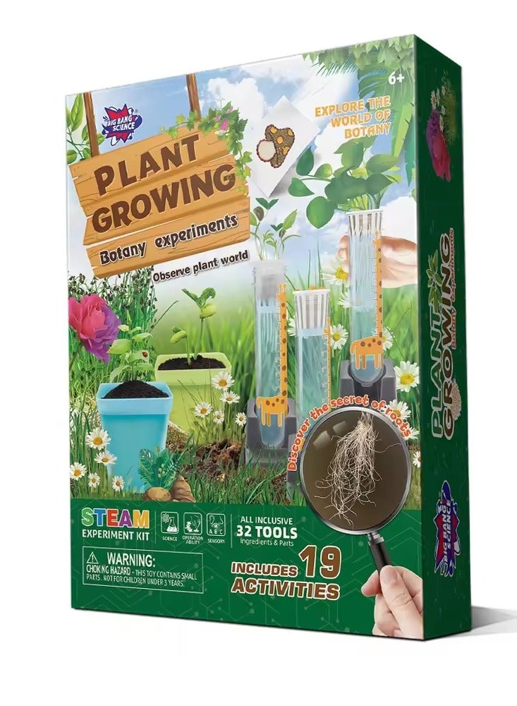 مجموعة STEAM التعليمية لزراعة النباتات - مجموعة علم النبات والعلوم مع 32 أداة للأطفال - Image 2