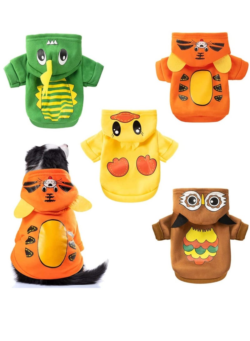 SYOSI Winter Pet Dog Hoodie Clothes Fleece Dog Sweaters with Hat Cats Winter Coat Warm Hoodies Cartoon Sweatshirts Costume Puppy Outfit for Small Dogs Cats Chihuahua Pets - Image 1