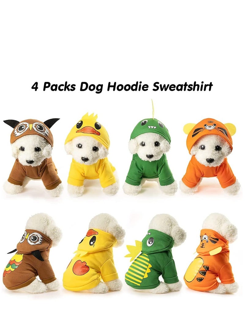 SYOSI Winter Pet Dog Hoodie Clothes Fleece Dog Sweaters with Hat Cats Winter Coat Warm Hoodies Cartoon Sweatshirts Costume Puppy Outfit for Small Dogs Cats Chihuahua Pets - Image 2