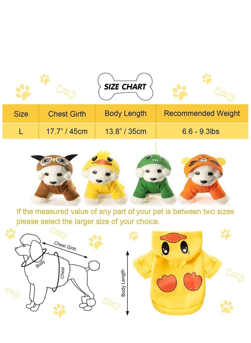 SYOSI Winter Pet Dog Hoodie Clothes Fleece Dog Sweaters with Hat Cats Winter Coat Warm Hoodies Cartoon Sweatshirts Costume Puppy Outfit for Small Dogs Cats Chihuahua Pets - Image 3