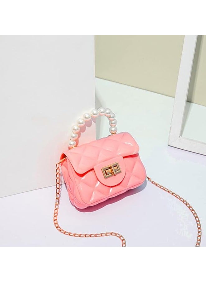 Little Girls Mini Purse Cute Crossbody Bag for Princesses pink - Image 3