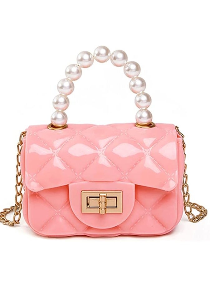 Little Girls Mini Purse Cute Crossbody Bag for Princesses pink - Image 1