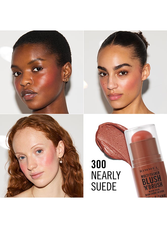 RIMMEL LONDON Multi-Tasker Blush'N'Brush Stick - Nearly Suede, 8g - Image 4