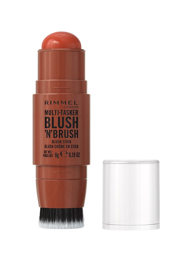 RIMMEL LONDON Multi-Tasker Blush'N'Brush Stick - Nearly Suede, 8g - Image 1
