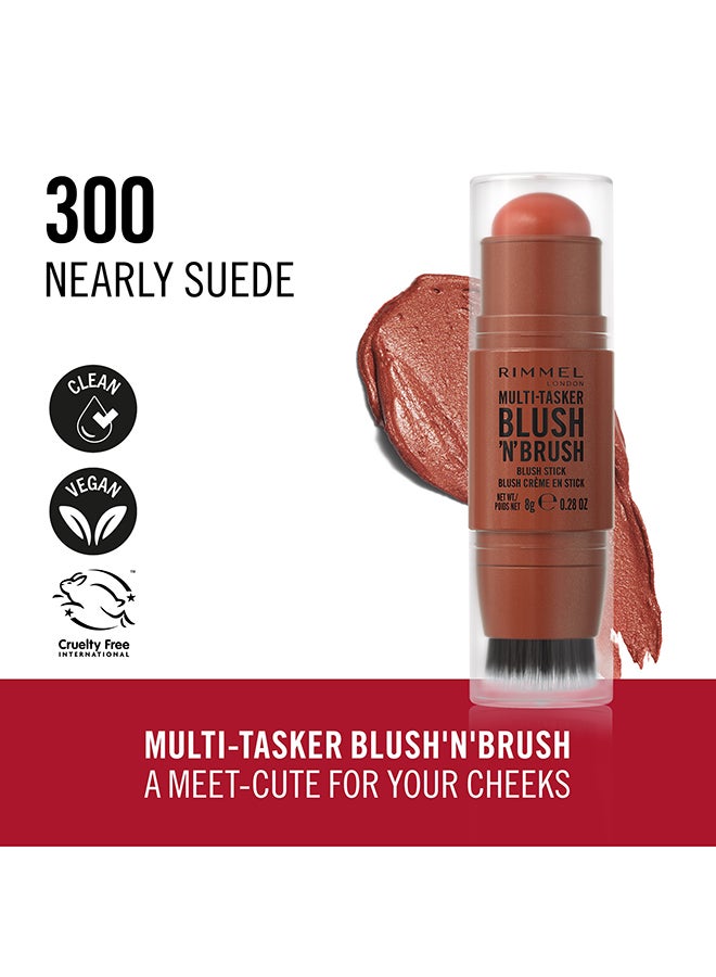 RIMMEL LONDON Multi-Tasker Blush'N'Brush Stick - Nearly Suede, 8g - Image 2
