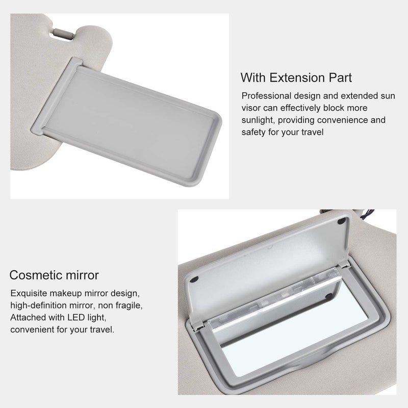 SPEEDWOW Sun Visor with Mirror and Vanity Light Lamp Driver Left Side Compatible with 2013-2018 Nissan Pathfinder 2014-2017 Infiniti QX602013 Infiniti JX35 96401-9PB0A (Left) - Image 3