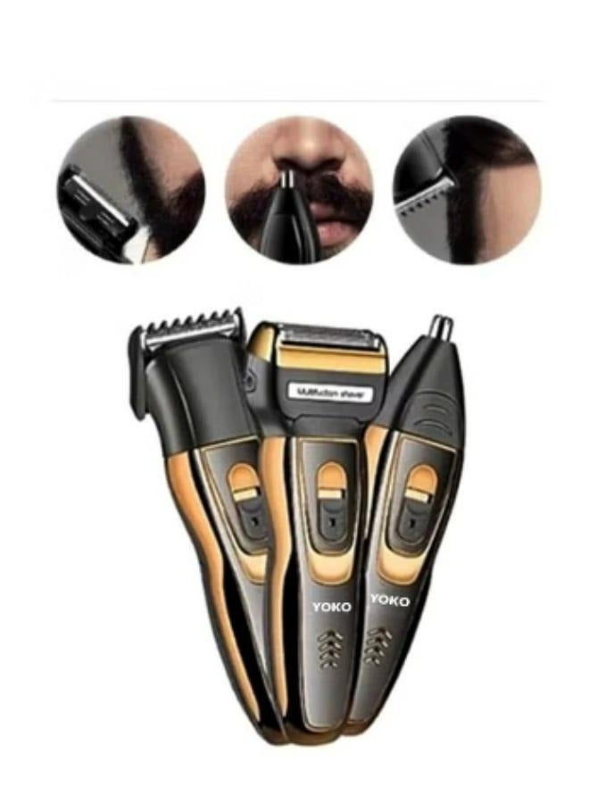 YOKO 3-In-1 Rechargable Trimmer Gold - Image 2