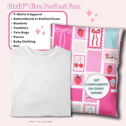 Picksie Mailers- Poly Mailer Shipping Bags 14.5x19 Boutique Envelope 100 Pack Supplies Shipping for Clothes Bulk Mailers Cute Store Packaging Supplies Tear Resistant - Poly Postage - Image 3