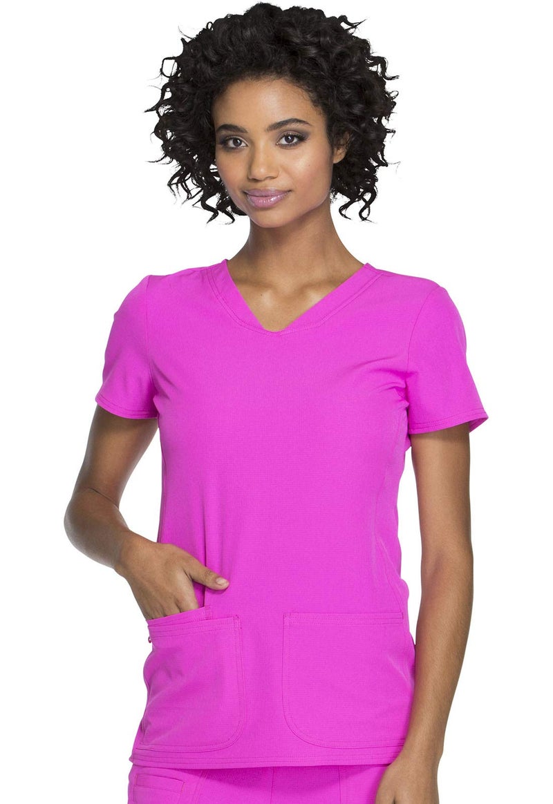 HeartSoul Scrubs for Women V-Neck Medical Top with Moisture Wicking and 360Â° Stretch Technology - 20710, M, Glam Fuschia - Image 1