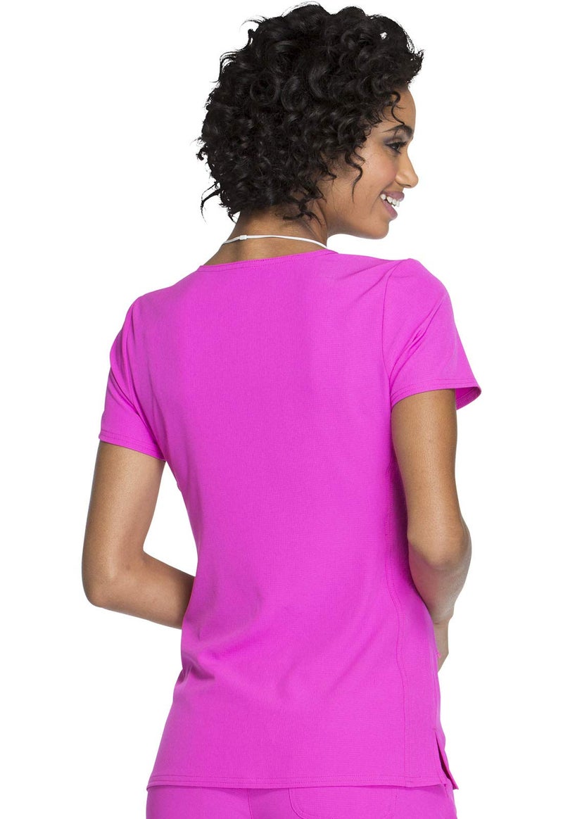 HeartSoul Scrubs for Women V-Neck Medical Top with Moisture Wicking and 360Â° Stretch Technology - 20710, M, Glam Fuschia - Image 4