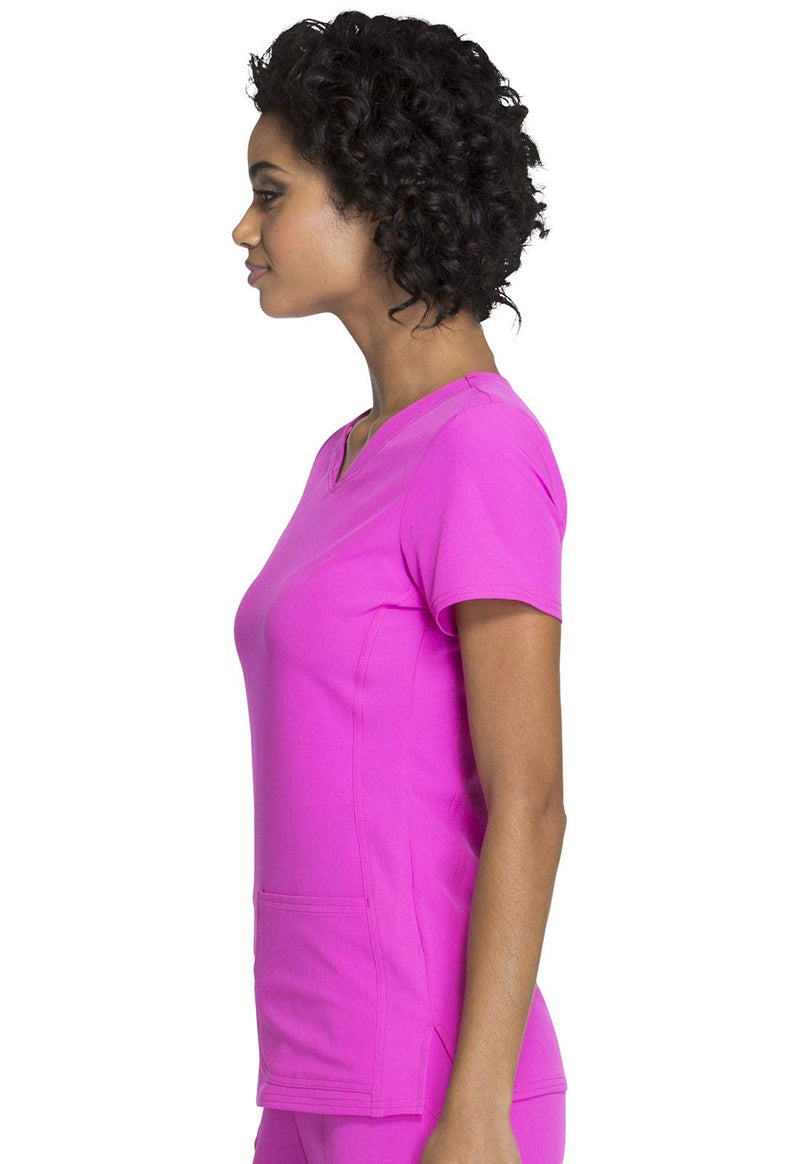 HeartSoul Scrubs for Women V-Neck Medical Top with Moisture Wicking and 360Â° Stretch Technology - 20710, M, Glam Fuschia - Image 2