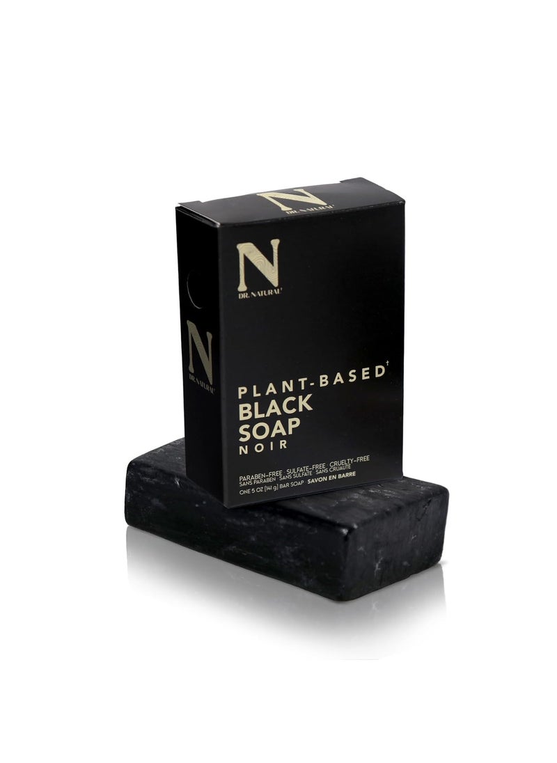 Dr. Natural - Dr Natural Black Bar Soap 5 oz  UltraMoisturizing Natural Soap with Shea Butter  Safe for Family and Pets  Helps Reduce Acne and Blemishes  Organic Bar Soap for Hands Body Wash Laundry - Image 1