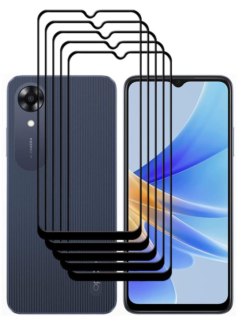 ACLIX 5 Pieces Antistatic ESD Dustproof Premium Quality High Definition Tempered Glass Screen Protector Designed For Oppo A17k - Image 1