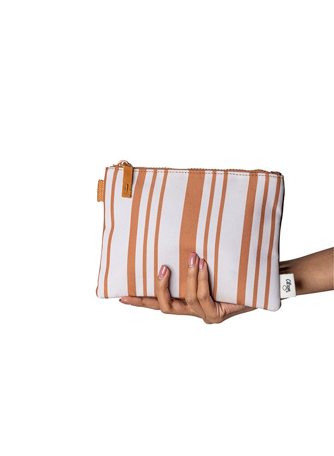 Citron Brand Multipurpose Zipper Pouch Caramel - Everyday Lightweight, Plastic - Free Storage For Toiletries, Pens, Cosmetics, And More  - Image 5