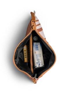 Citron Brand Multipurpose Zipper Pouch Caramel - Everyday Lightweight, Plastic - Free Storage For Toiletries, Pens, Cosmetics, And More  - Image 4