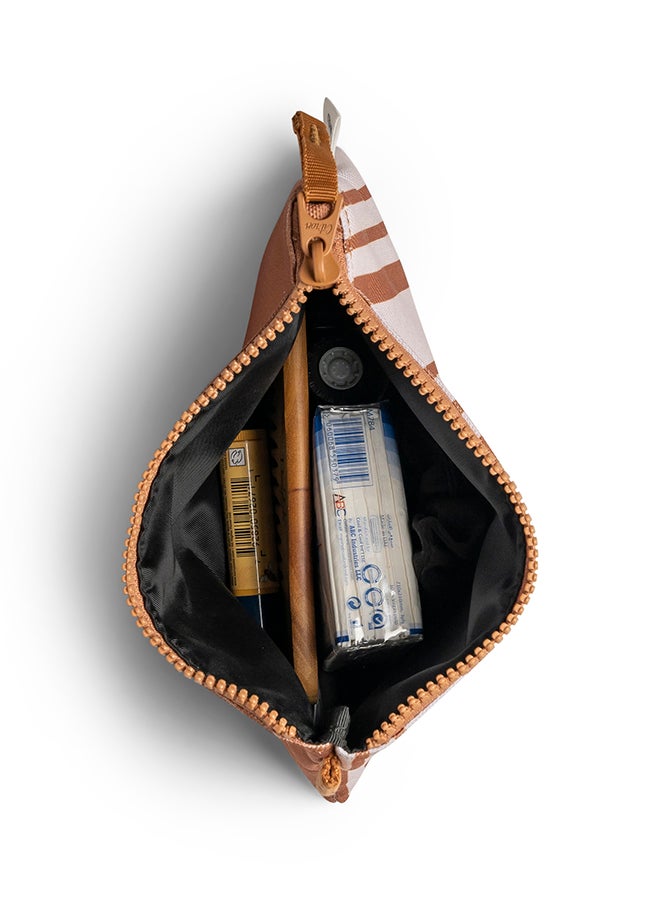 Citron Brand Multipurpose Zipper Pouch Caramel - Everyday Lightweight, Plastic - Free Storage For Toiletries, Pens, Cosmetics, And More  - Image 4
