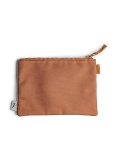 Citron Brand Multipurpose Zipper Pouch Caramel - Everyday Lightweight, Plastic - Free Storage For Toiletries, Pens, Cosmetics, And More  - Image 2