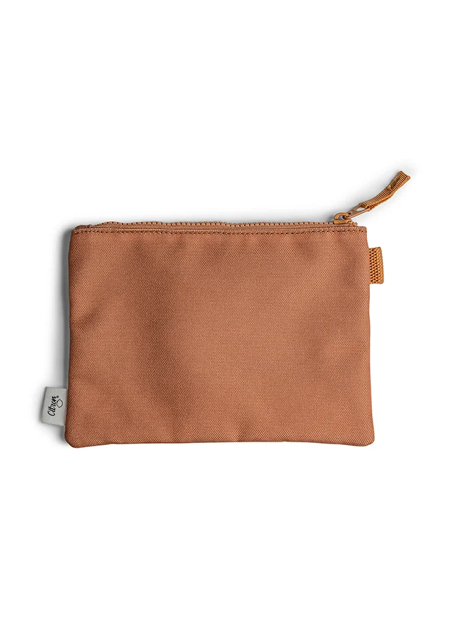 سترون Brand Multipurpose Zipper Pouch Caramel - Everyday Lightweight, Plastic - Free Storage For Toiletries, Pens, Cosmetics, And More