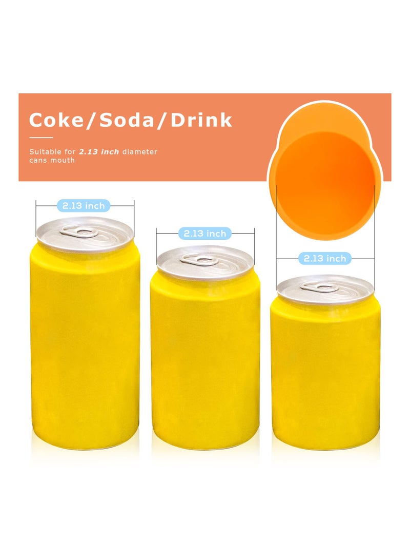 Cute Reusable Silicone Soda Can Lids, 10 Pack Can Covers and Stoppers for Standard Beverage, Beer, and Juice Cans - Perfect Can Protectors and Markers for Freshness!  - Image 5