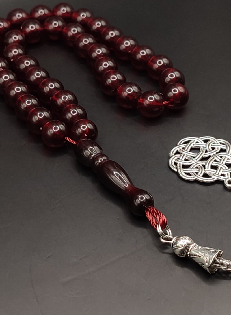 سبحة بطربزونة 37 خرزة لون زعفراني - Image 3