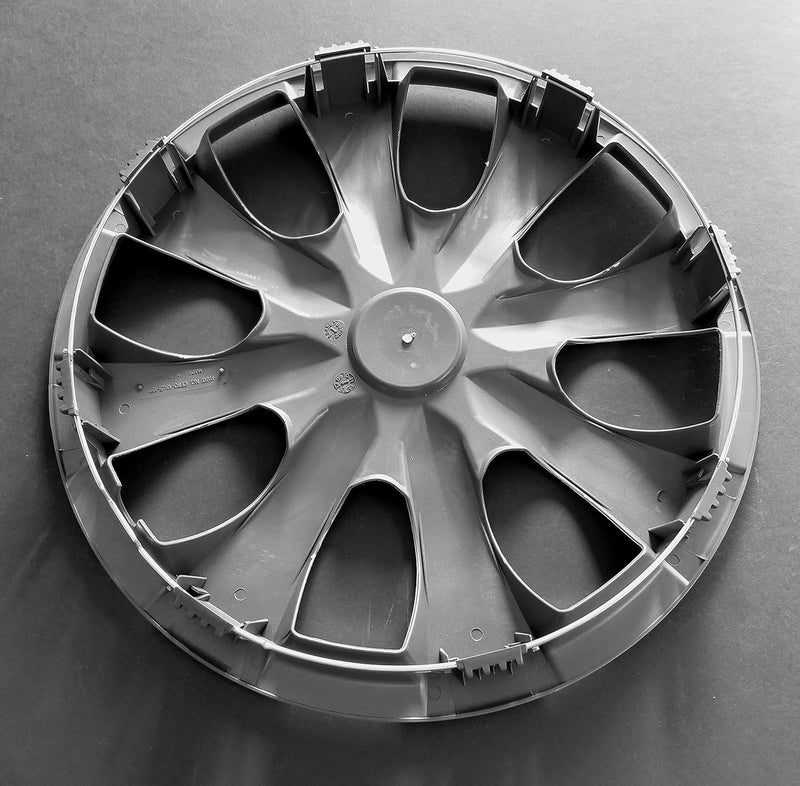 MARROW Wheel Covers Hubcaps Fits 2009-2013 Toyota Corolla; 15 Inch; 8 Spoke; Silver Color; Plastic; Standard Leg (4 Pieces) - Image 4