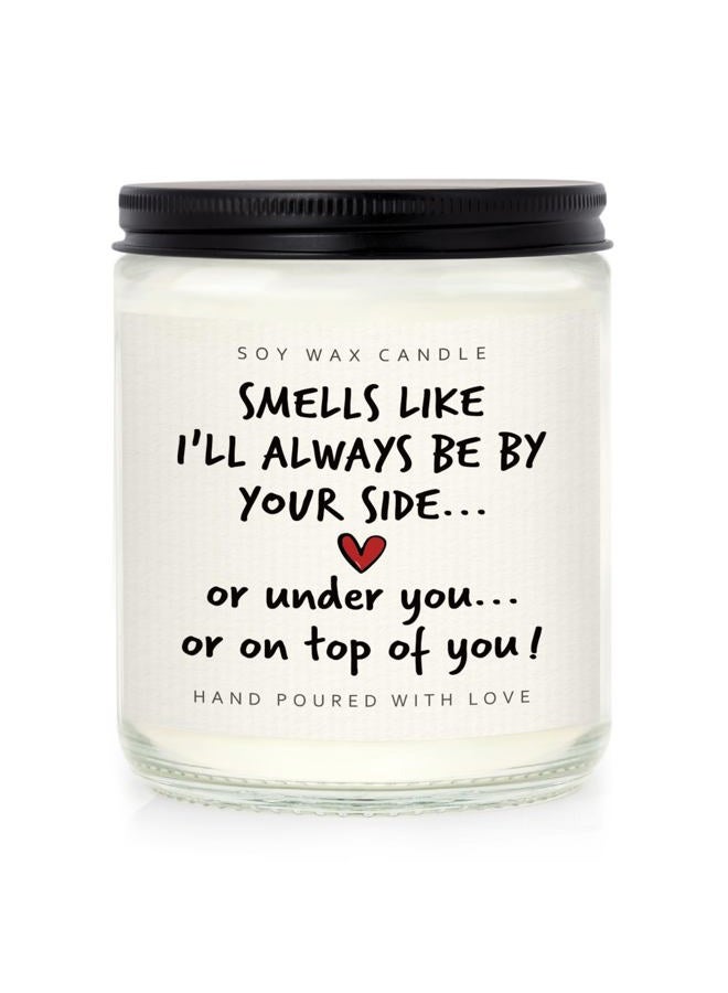 Shqiueos Anniversary Funny Gifts for Men Women Candle Lavender Scented 7 Oz, I Love You Gift for Him Her, Romantic Birthday Present for Boyfriend Girlfriend Couples Husband Wife Christmas Valentines - Image 1