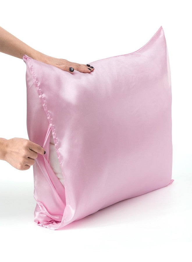 Mimkus Satin Pillowcases Standard Set of 2 - Silk Soft Pillow Cases for Hair and Skin 20x26 inches, Pink Satin Pillow Covers 2 Pack with Envelope Closure for Home,School, Hotel - Image 4
