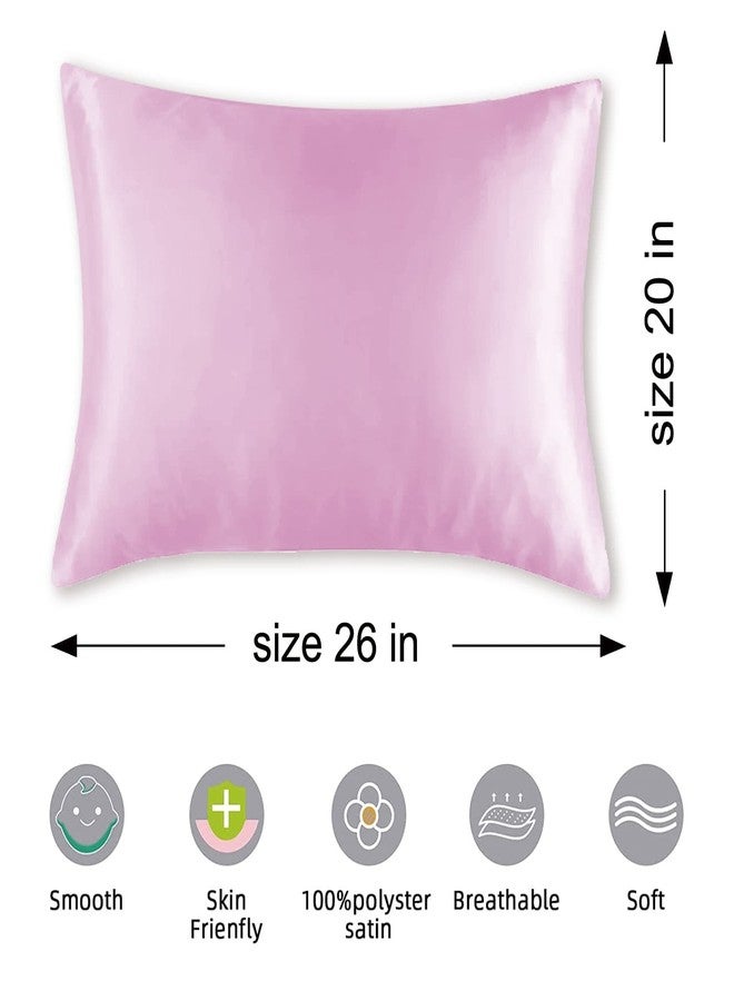 Mimkus Satin Pillowcases Standard Set of 2 - Silk Soft Pillow Cases for Hair and Skin 20x26 inches, Pink Satin Pillow Covers 2 Pack with Envelope Closure for Home,School, Hotel - Image 5