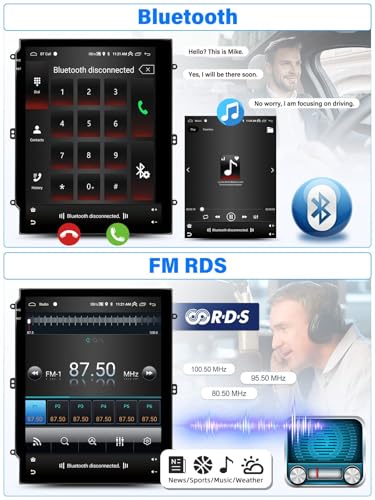 UNITOPSCI 2G+64G Android Car Radio Stereo for Subaru Outback Legacy 2010-2014 CarPlay Android Auto 9.7 Inch Vertical Touchscreen Mirror Link Bluetooth GPS FM/RDS WiFi SWC+ Backup Camera Mic - Image 5