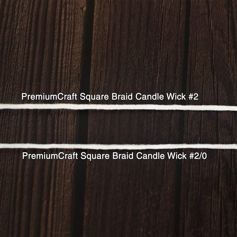 PremiumCraft Square Braid Cotton Candle Wick - #2/0 - Image 2