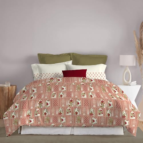 MYTRIDENT Celebration Bedsheet Gifting Collection Double Size - Aangan Coral - Image 5