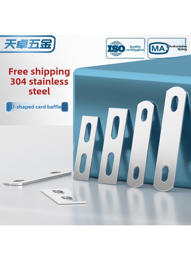 304 Stainless Steel U-shaped Screw Bolt Baffle U-shaped Clamp Screw Pipe Clamp Baffle Square Gasket Pipe Clamp M6-M12-Specifications And Models:M6*22  - Image 3