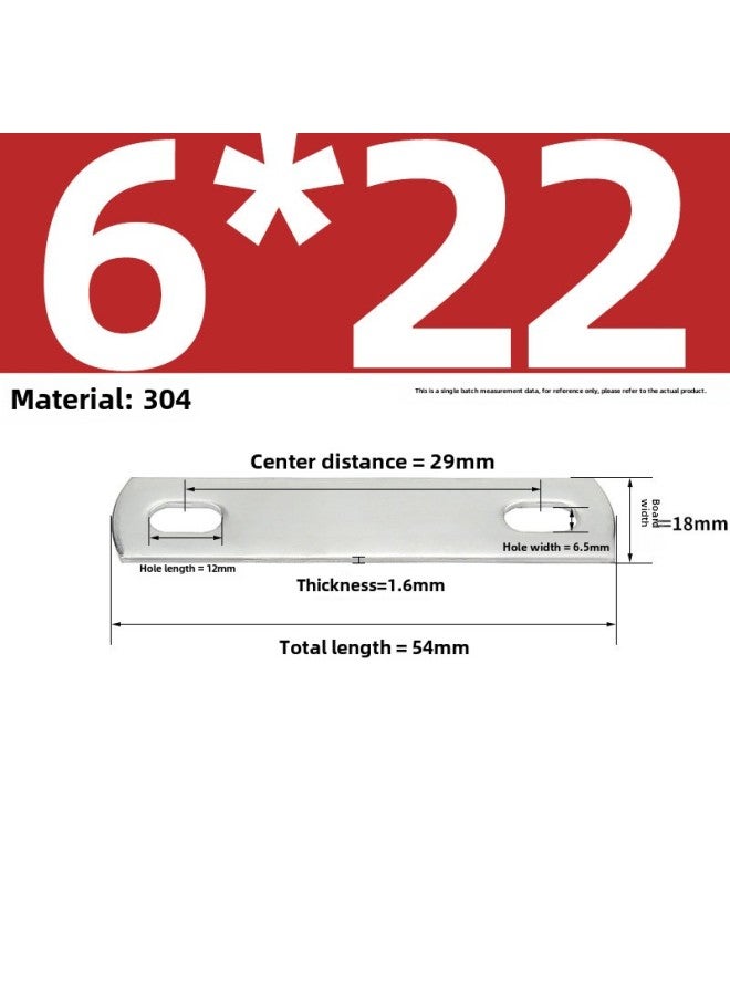 304 Stainless Steel U-shaped Screw Bolt Baffle U-shaped Clamp Screw Pipe Clamp Baffle Square Gasket Pipe Clamp M6-M12-Specifications And Models:M6*22  - Image 1