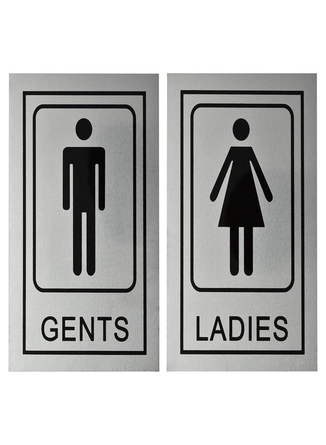 HETZON SALES Gents & Ladies Restroom Door Sign Board Set | Gents and Ladies Toilet Door Plate with Bold Icons for Offices, Malls, Hotels & Home - Image 1